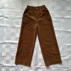 Zara Kids Brown High Waist Wide Leg Brown Corduroy Pants